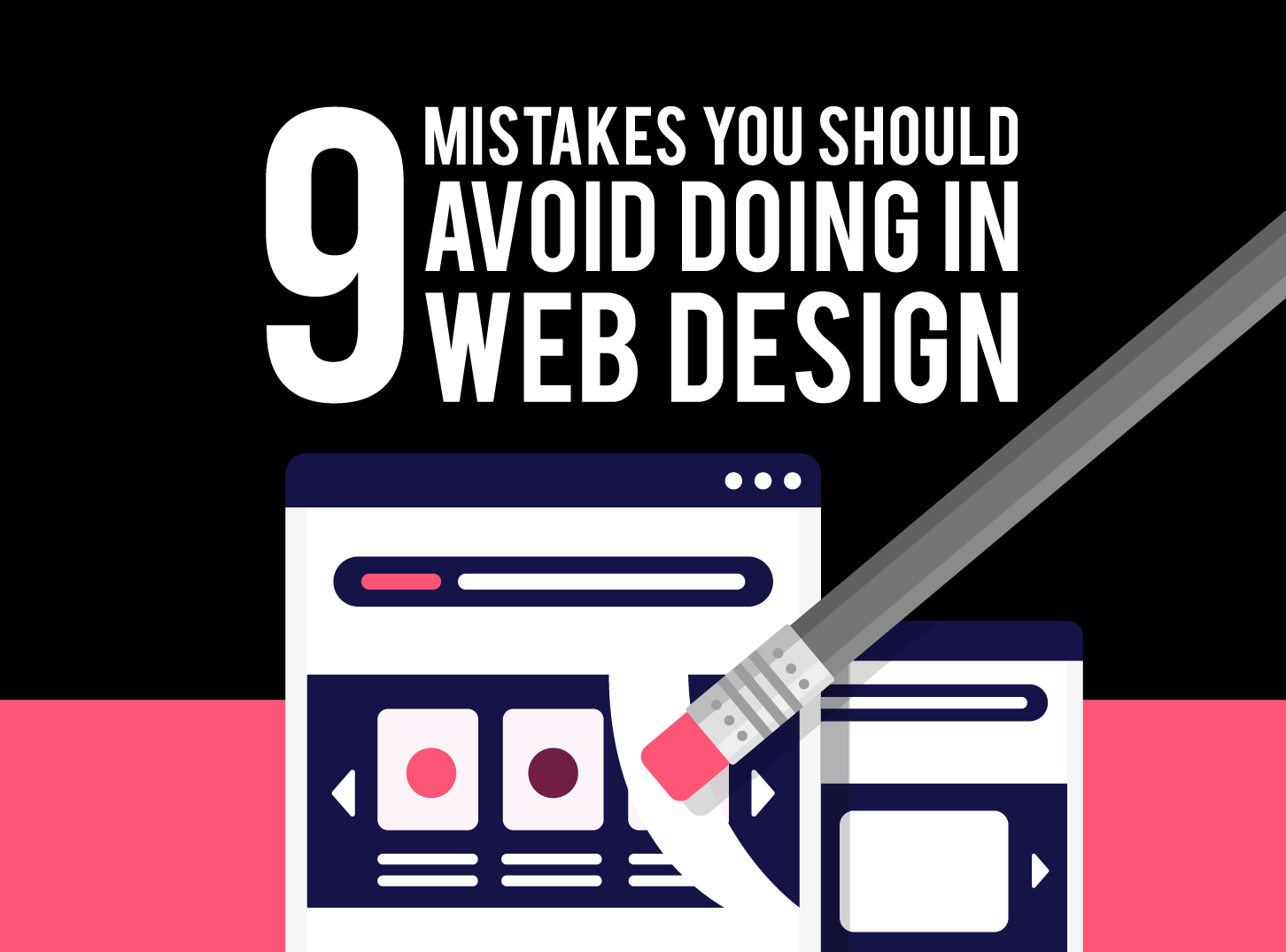 9 Mistakes that you should avoid doing in web design by Inkyy Web Design Studio