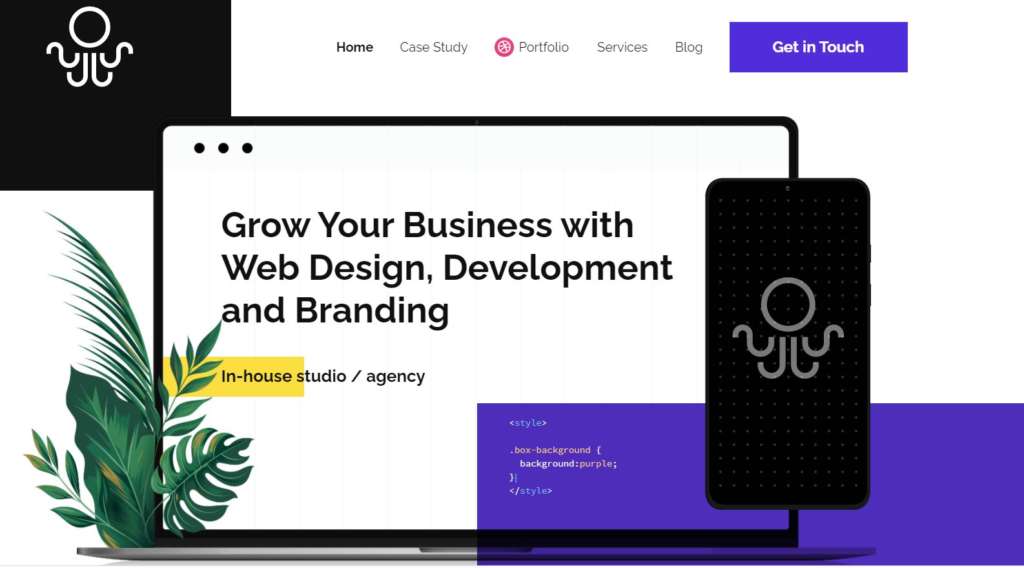 Inkyy Web Design Studio Homepage Following Modern Desing Trends