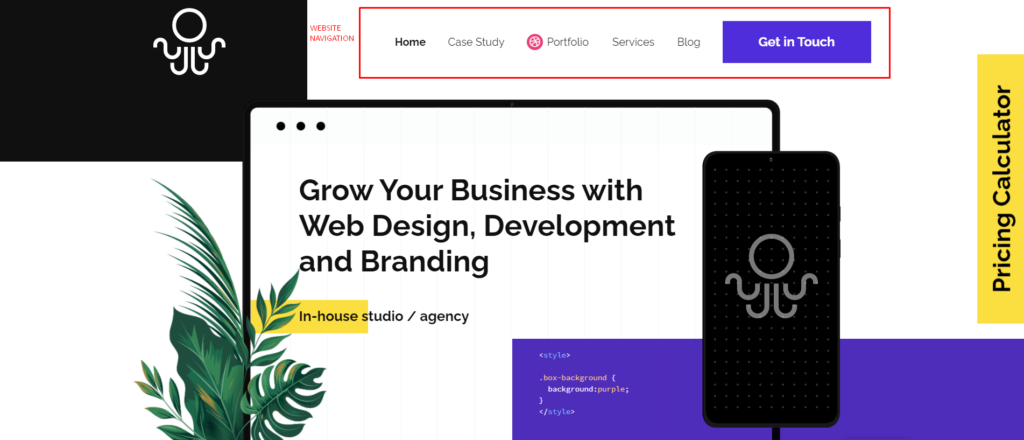 Proper Navigation For Website - Inkyy Website Design Studio