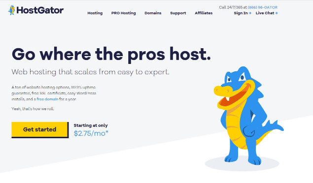 HostGator - Top 5 Hosting Websites - Inkyy Web Design Blog