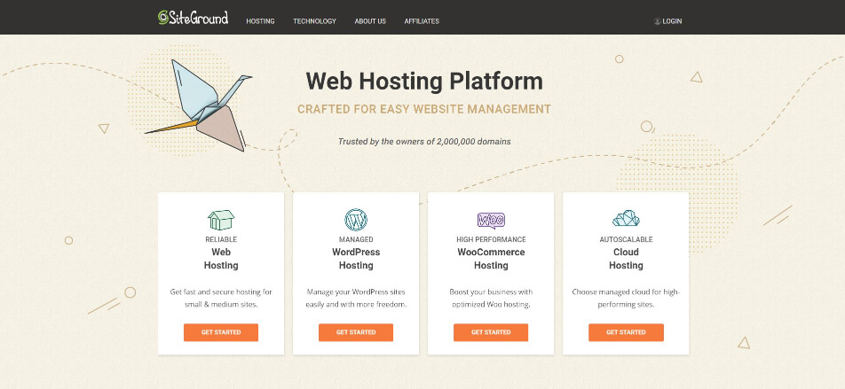 SiteGround Hosting - Top 5 Hosting Websites - Inkyy Web Design Blog