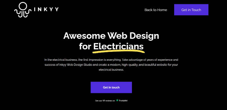 Web Design for Electricians & Service Businesses - Inkyy Web Design & Branding Studio