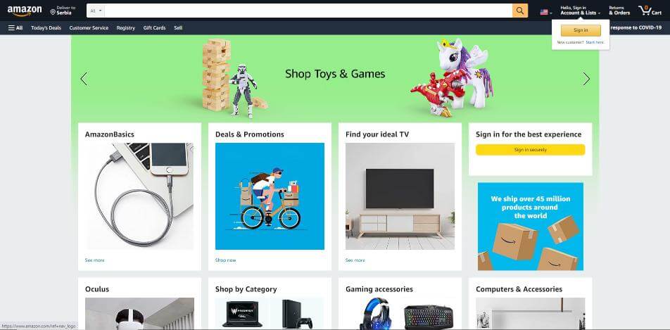 Ecommerce Personalization - Amazon website - Inkyy Blog