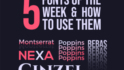 5 Fonts of the Week by inkyy web design team