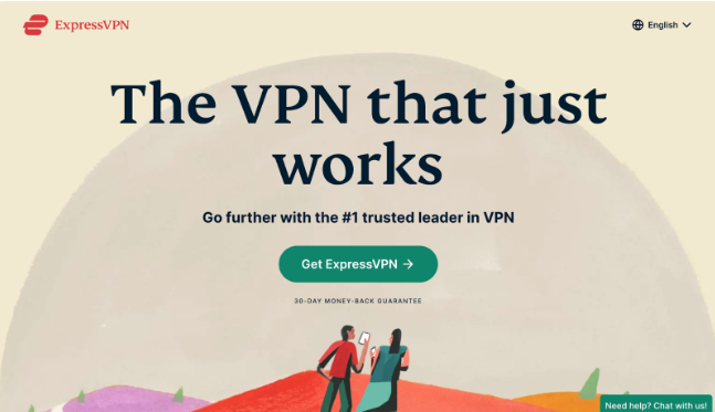 landing page of express vpn